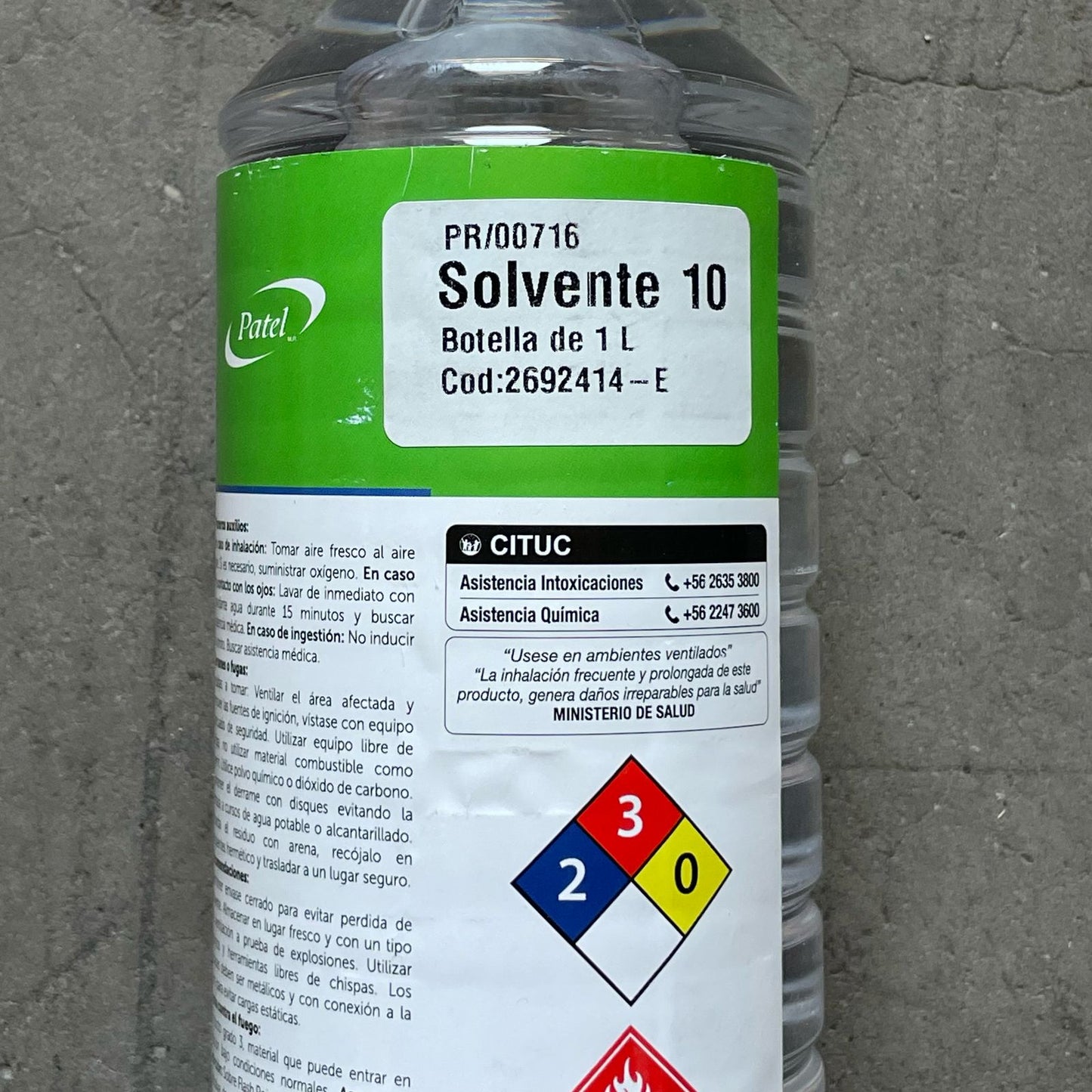 Solvente 10 Patel de 1 L